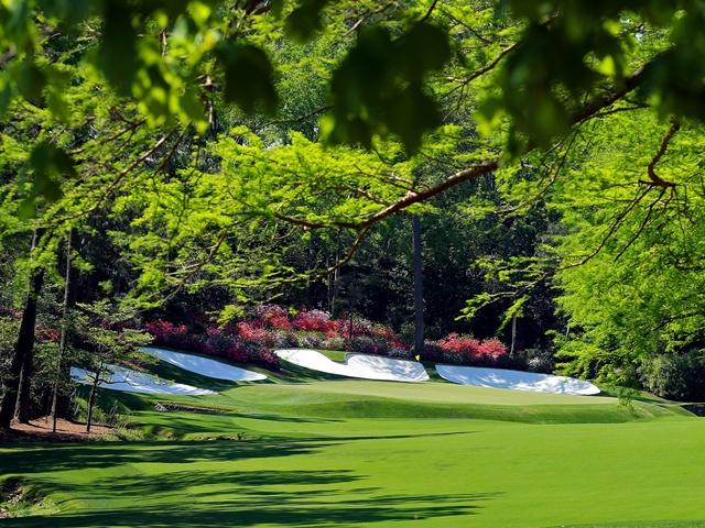 The iconic par 5 13th hole at Augusta National